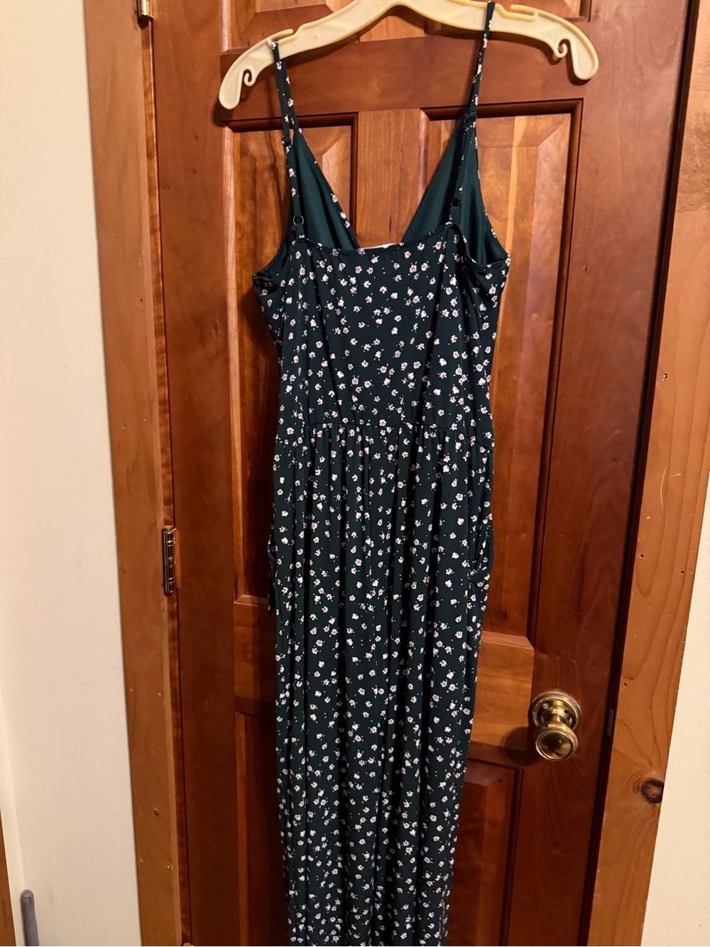 Kayleigh Sleeveless Forest Green Floral  Jumpsuit